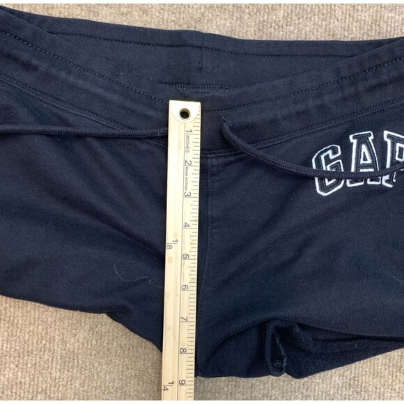 Gap Shorts Womens S Fleece Embroidered Spellout Stretch Logo Preppy Black - Picture 5 of 8